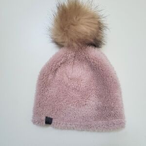 Winterproof Fuzzy Hat With Faux Fur Pom Pom